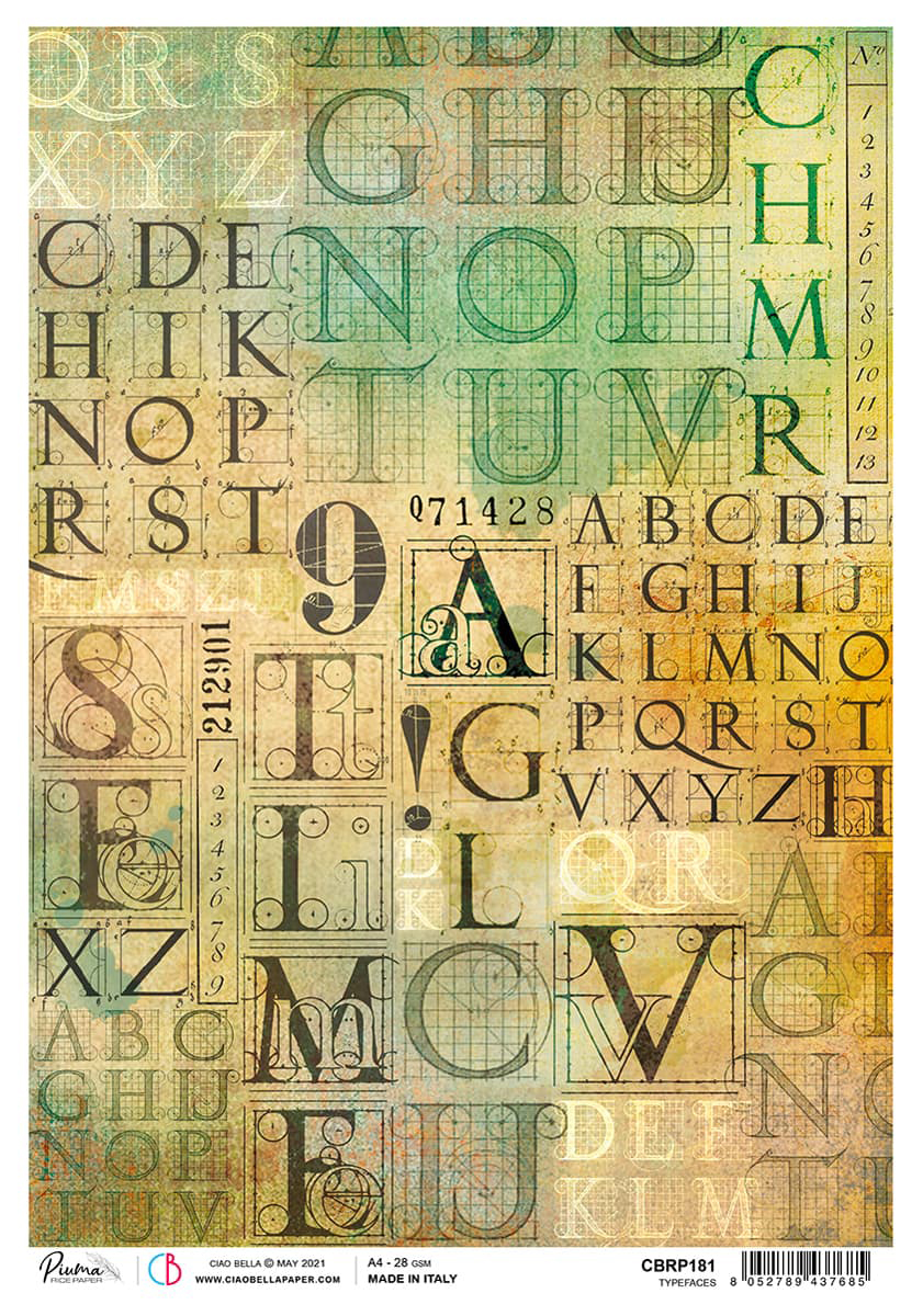 A4 Rice Paper - Typeface | Paper Poppy
