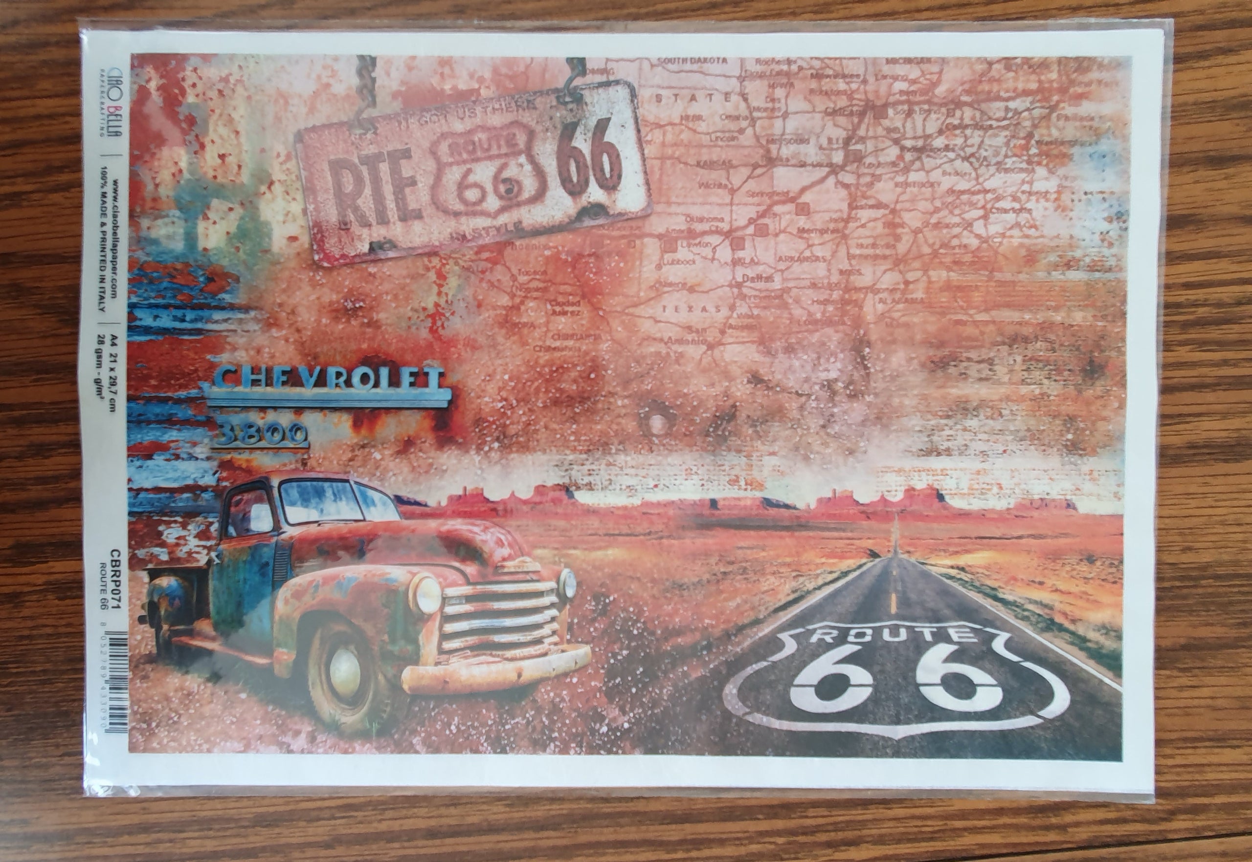 A4 Rice Paper - Route 66 | Paper Poppy