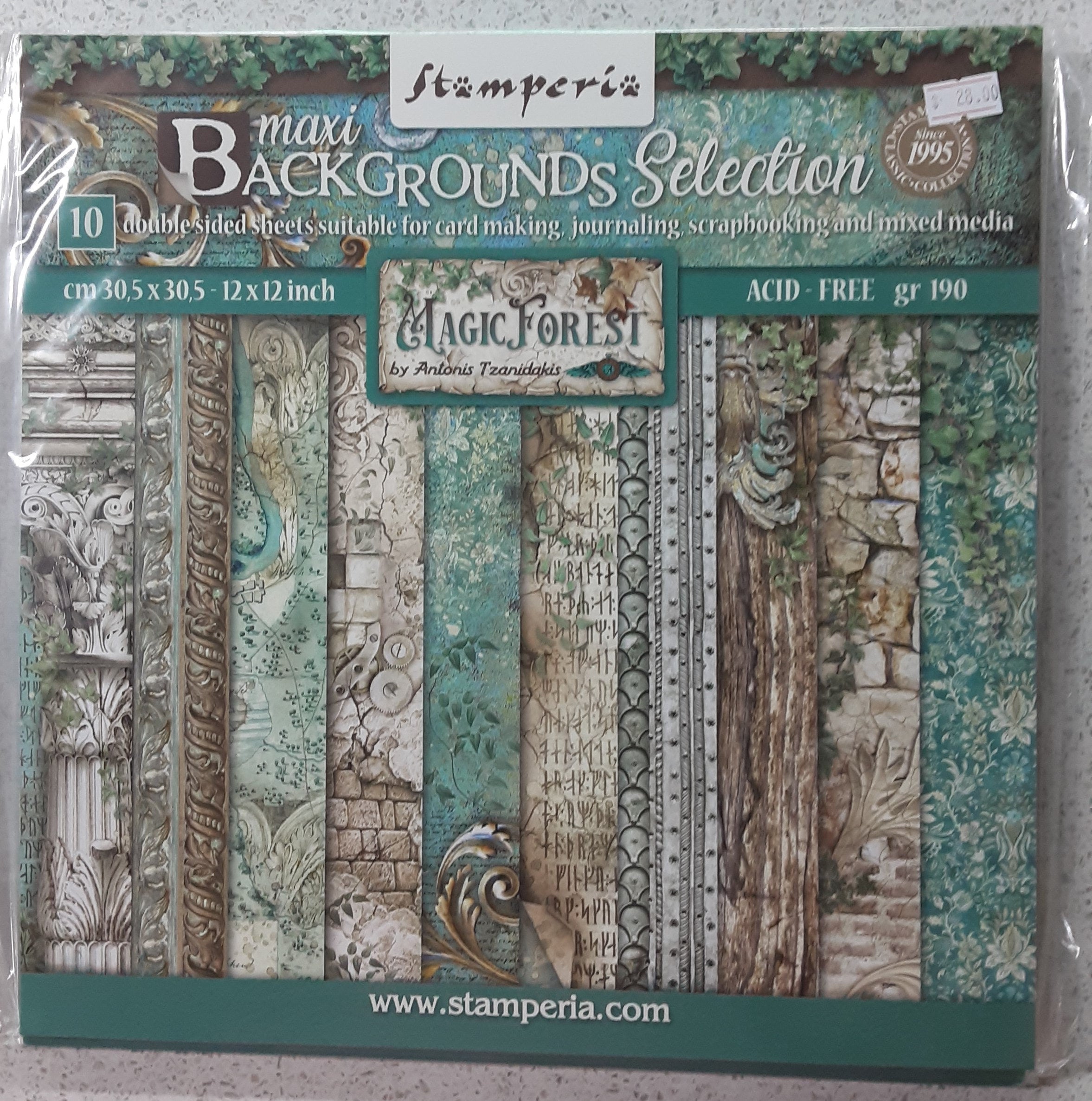 Scrapbooking Papier Hintergründe Scrapbooking Pad Voyages Fantastiques - 10  Blätter 30,5x30,5cm (12x12 Zoll) Stencil Papier, image size:2354x2373